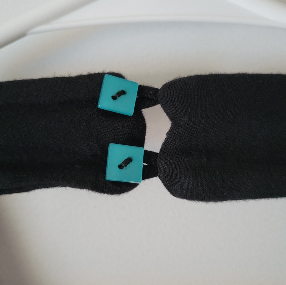 Rare! Unique Teal Patchwork Halter Top - image 3